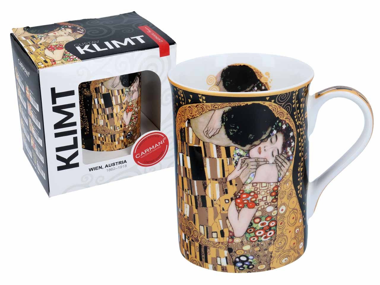 Kubek Classic New - G.Klimt The Kiss (czerń) 400ml