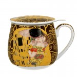 Kubek Baryłka z Zaparzaczem 430 ml The Kiss Brown by G.Klimt